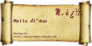 Mello Édua névjegykártya